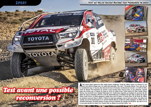 Le test du Hilux Gazoo par Fernando Alonso
