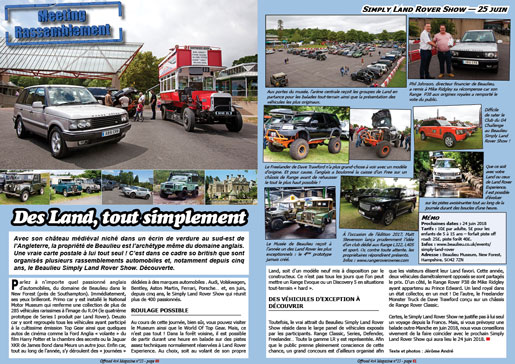 Le Beaulieu Simply Land Rover Show 2017