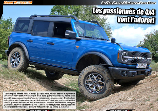 Les Ford Bronco Badlands et Outer Banks