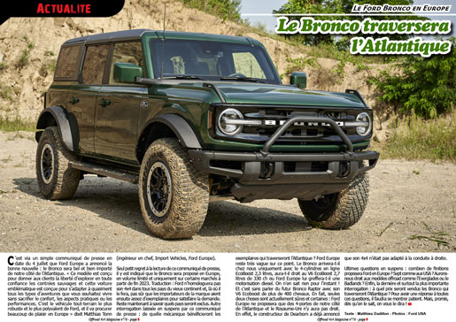 Le Ford Bronco en Europe