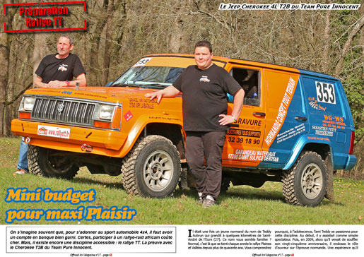 Le Jeep Cherokee du team Pure Innocent