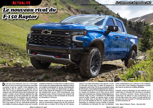Le Chevrolet Silverado ZR2