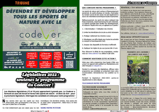 La tribune du Codever - mai 2022