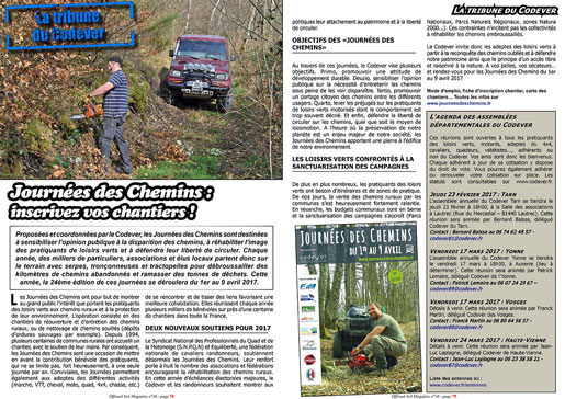La tribune du Codever - février 2017
