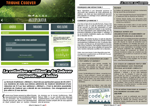 La tribune du Codever - juillet 2018