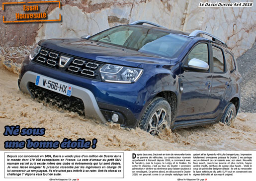L'essai du Dacia Duster 4x4 2018