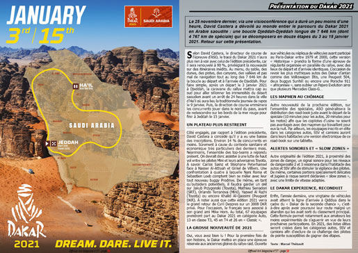 La présentation du Dakar rally 2021