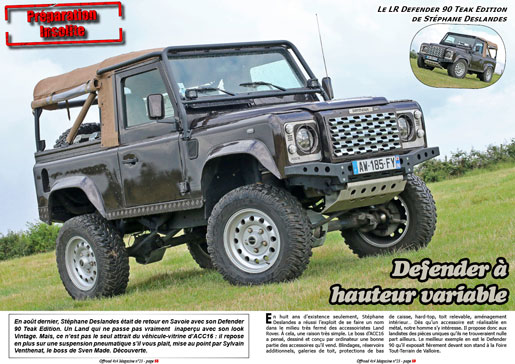 Le LR Defender 90 de Stéphane Deslandes