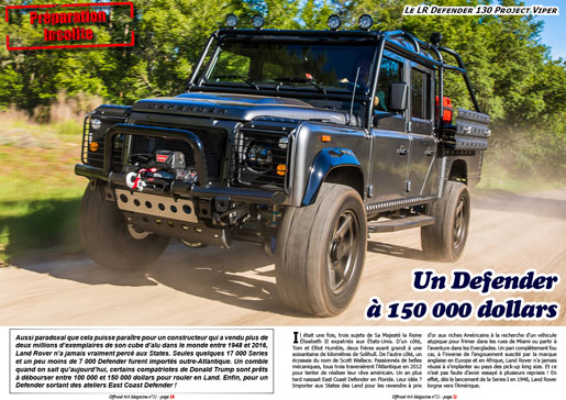 Le LR Defender Project Viper