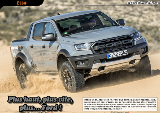L'essai du Ford Ranger Raptor