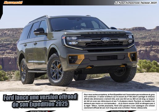 Le Ford Expedition Tremor 2025