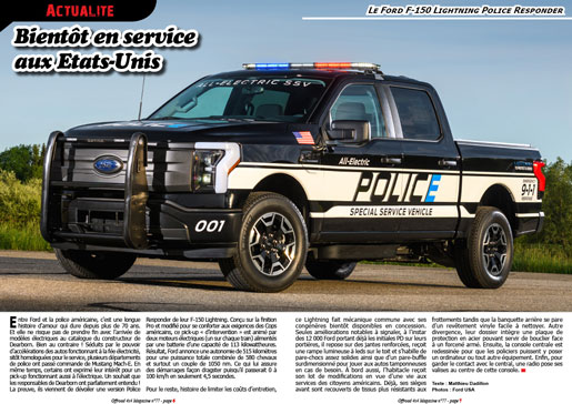 Le Ford F-150 Lightning Police Responder