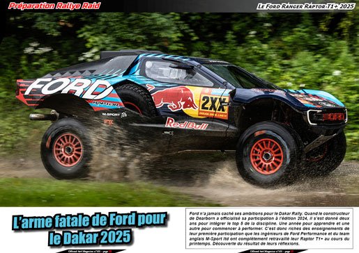Le Ford Ranger Raptor T1+ 2025