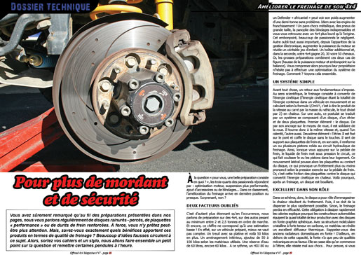 Dossier : améliorer le freinage de son 4x4