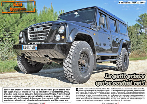 L'essai de l'Iveco Massif