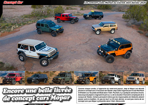 Les concept cars Mopar du Easter Jeep Safari 2026