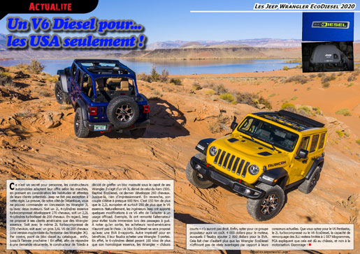 Les Jeep Wrangler EcoDiesel 2020