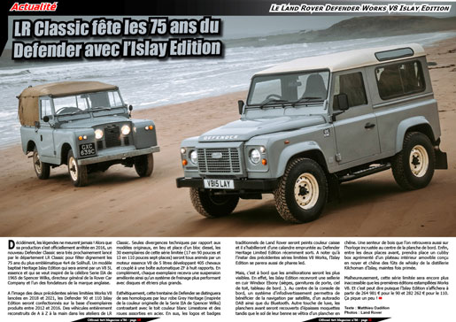 Le LR Defender Works V8 Islay Edition