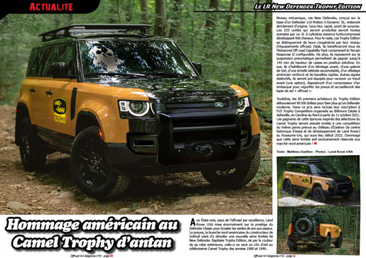 Le LR New Defender Trophy Edition