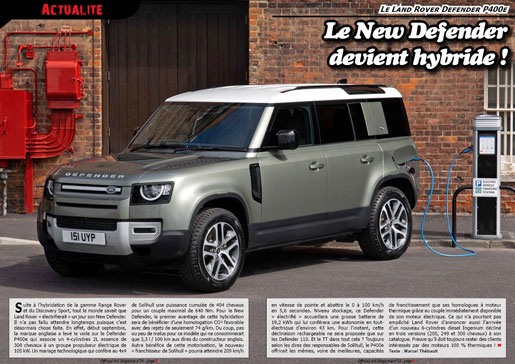 Le Land Rover Defender P400e