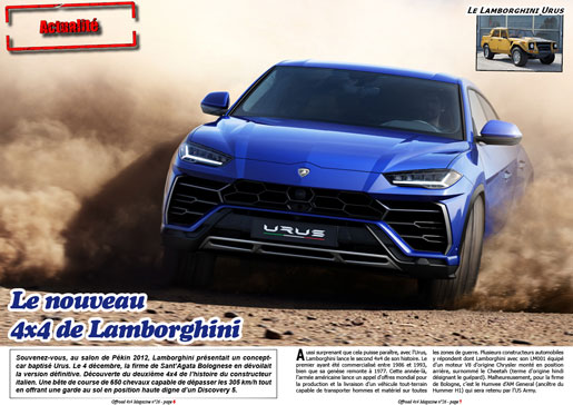 Le Lamborghini Urus