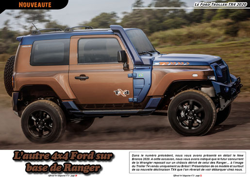 Le Ford Troller TX4 2020