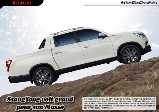 Le SsangYong Musso Grand