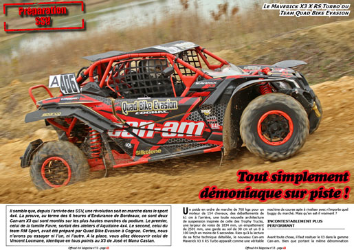 Le Maverick X3 du Team Quad Bike Evasion