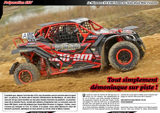Le Maverick X3 RS du Team Quad Bike Evasion