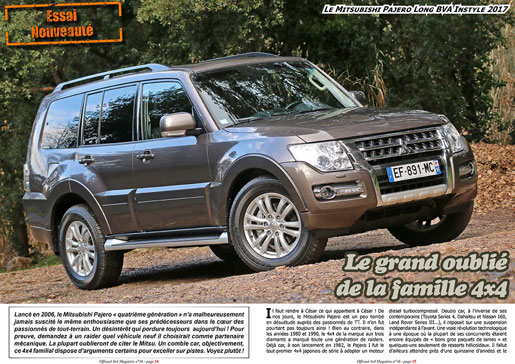 Le Mitsubishi Pajero 2017 