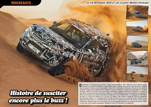 Le Defender 2020 et les Classic Works
