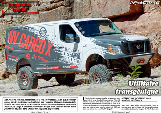 Le Nissan NV Cargo X