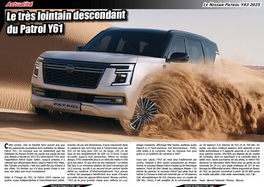 Le Nissan Patrol Y63 2025