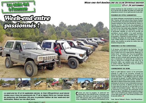 Le WE Adrénaline du Club Offroad-driver