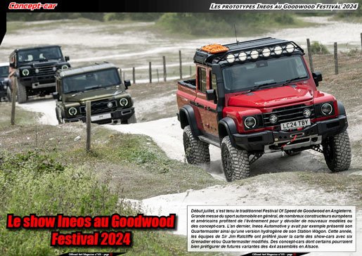 Les prototypes Ineos du Goodwood Festival 2024