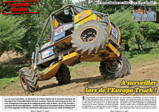 Le proto Unimog du team Les P'tits suisses