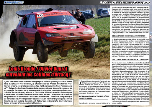 Le Rallye TT des Collines d'Arzacq 2023