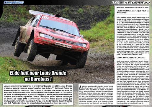 Le Rallye TT du Baretous 2023