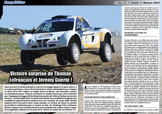 Le Rallye TT Dunes et Marais 2023