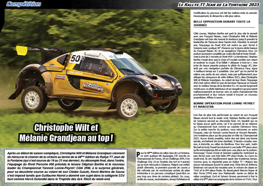 Le Rallye TT Jean de La Fontaine 2023