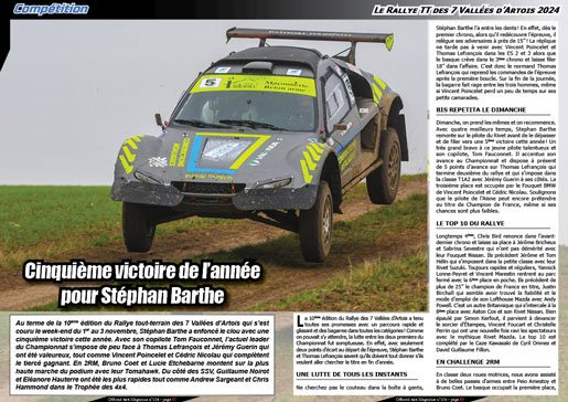 Le Rallye TT des 7 Vallées d'Artois 2024