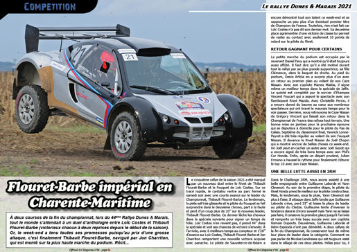 Le rallye Dunes & Marais 2021