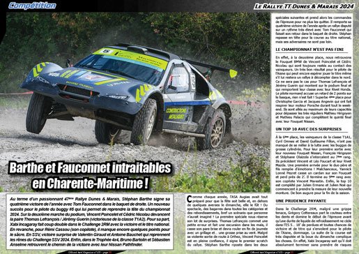 Le Rallye TT Dunes & Marais 2024