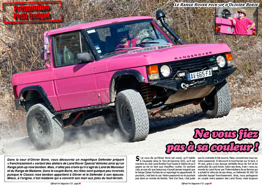 Le Range Rover pick-up d'Olivier Borie