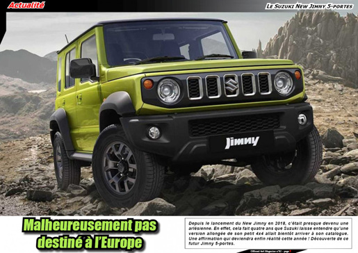 Le Suzuki New Jimny 5-portes
