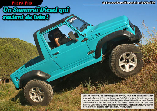 Le Suzuki Samuraï du garage 4x4 Futé 34