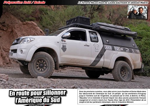 Le Toyota Hilux Vigo de Laura Gauthier et Dorian Marte