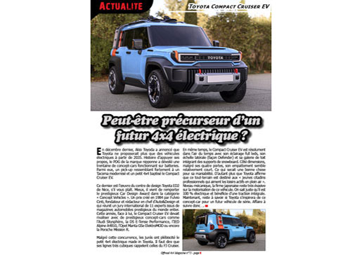Le Toyota Compact Cruiser EV