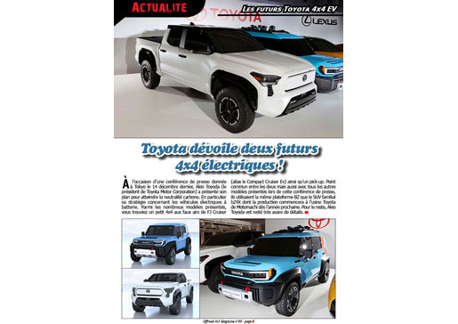 Les futurs Toyota 4x4 EV