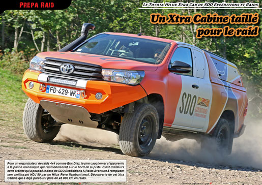 Le Toyota Hilux de SDO Expéditions et Raids